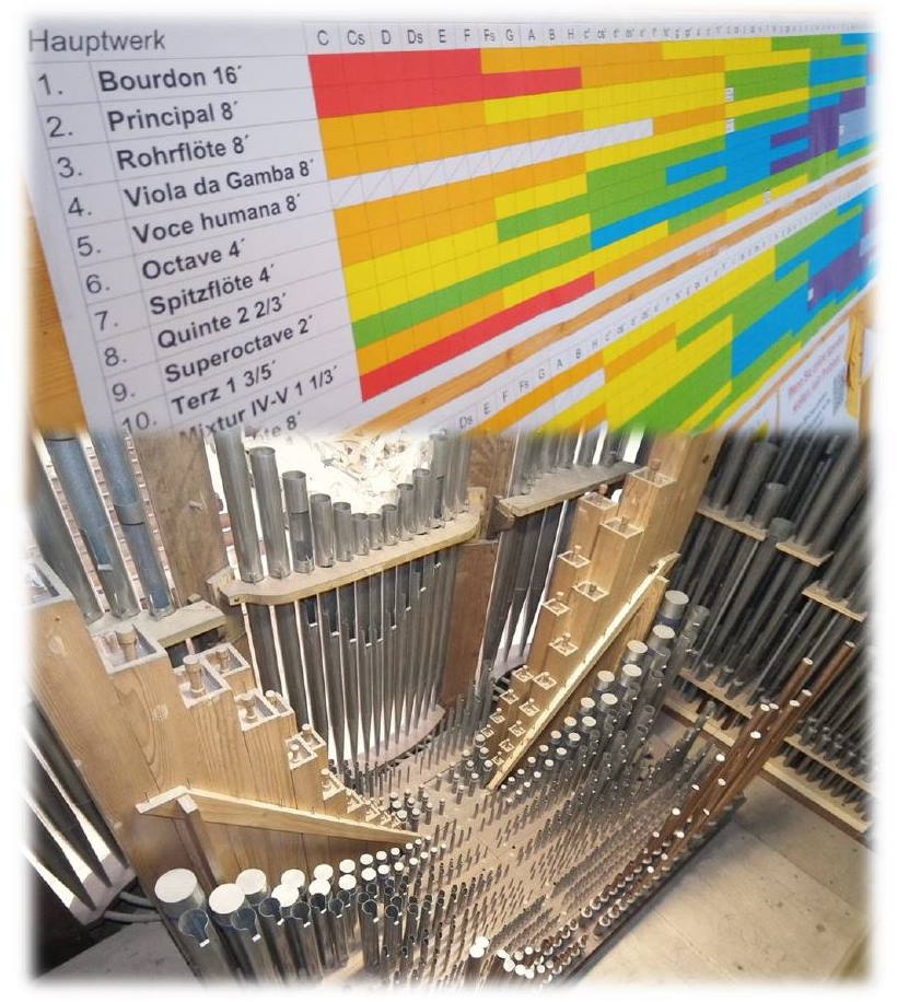Teilansicht Orgelpfeifen